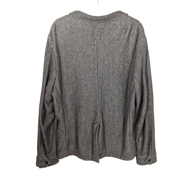 Grayers Herringbone Soft Cotton Blazer Jacket Brown Terry Inside 5 Button XXL - Picture 2 of 8